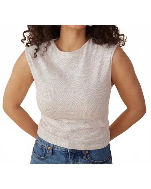 Mata Traders Gray Sleeveless Ruched Top