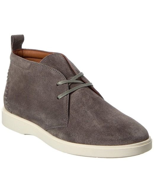 Aquatalia Brown Florian Suede Sneaker for men