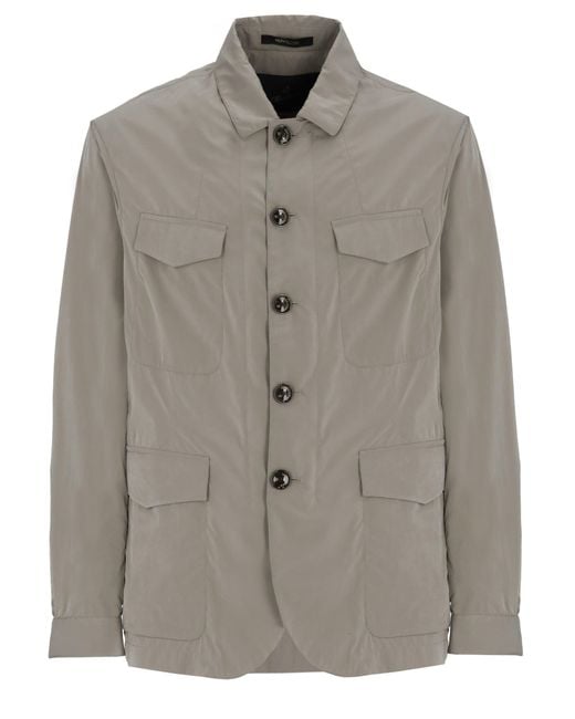 Montecore Brown Tech Fabric Flap-Pocket Jacket for men