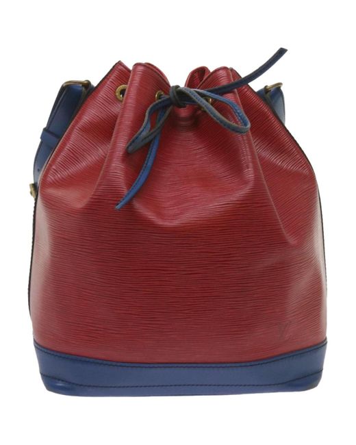 Louis Vuitton Red Noé Leather Shoulder Bag (pre-owned)