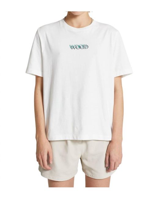 WOOD WOOD White Alma Logo T-shirt