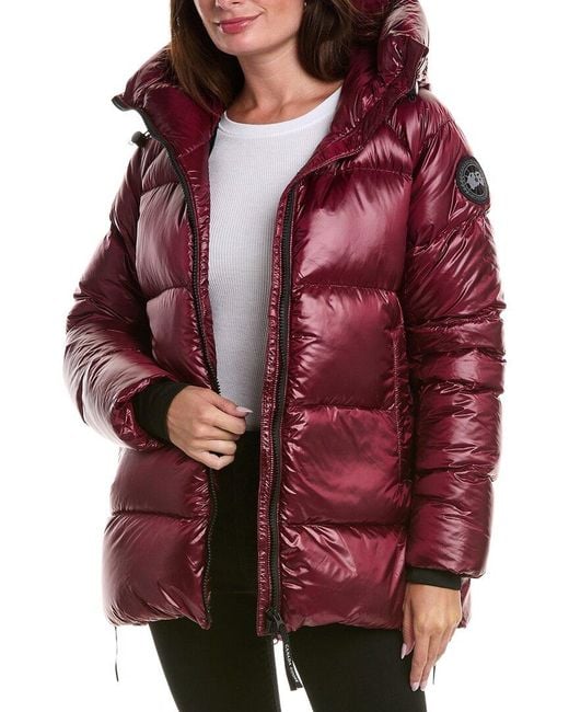 Canada Goose Cypress Hooded Jacket in Red | Lyst