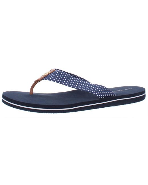 Tommy Hilfiger Blue Candis-X Polka Dot Made Flip-Flops