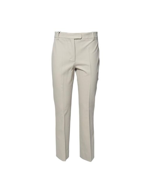 Max Mara Gray Pearl Cotton And Viscose Fairy Pants