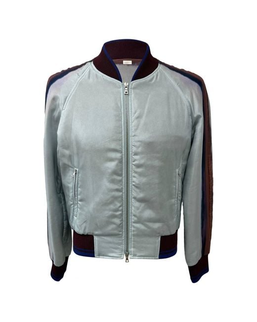 Dries Van Noten Gray Printed Bomber Jacket for men