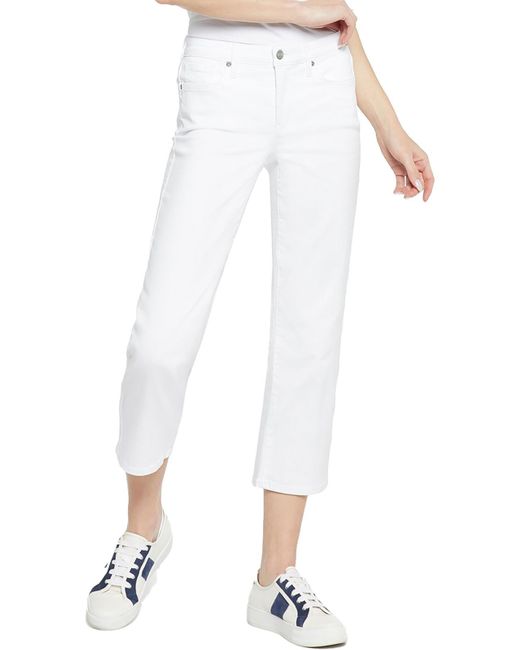 NYDJ White Piper Mid-rise Relaxed Cropped Jeans