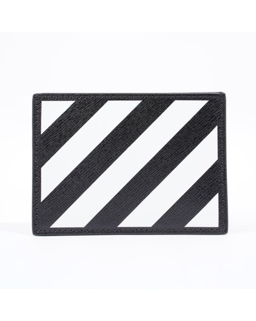 Off-White c/o Virgil Abloh Blue Offbinder Diagonal Card Holder /leather for men