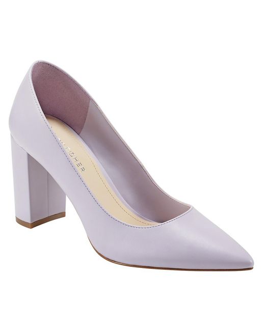 Marc Fisher Purple Viviene 4 Faux Leather Pointed Toe Pumps