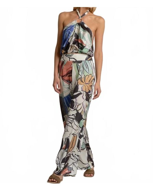 Elan Multicolor Ring Halter Top