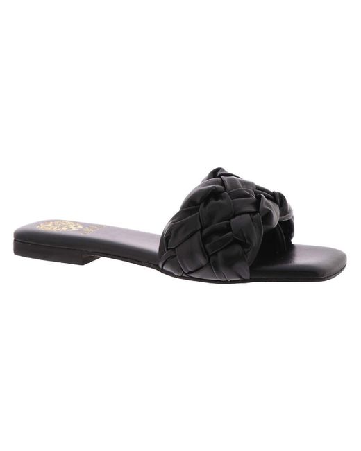 Vince Camuto Black Antonni Casual Braided Slide Sandals