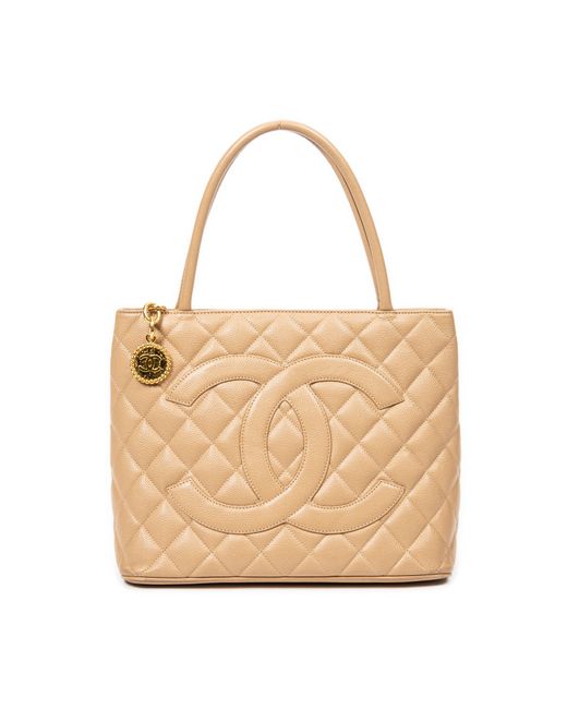 Chanel Natural Cc Timeless Medallion Tote