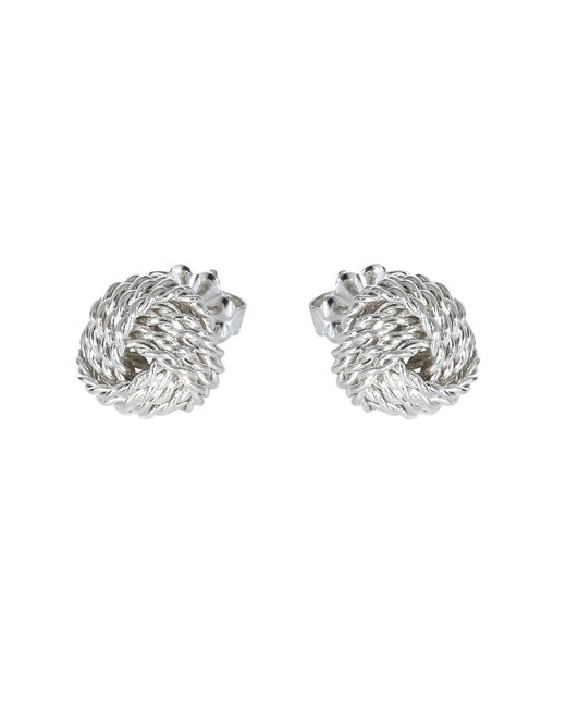 Tiffany & Co Metallic Tiffany Twist Knot Earrings In Sterling Silver