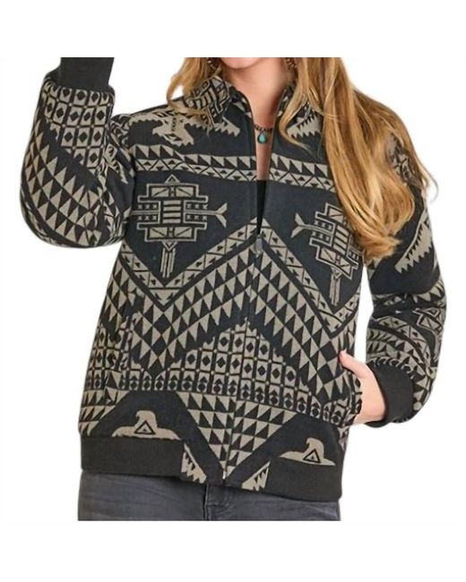 Panhandle Gray Aztec Bomber Jacket