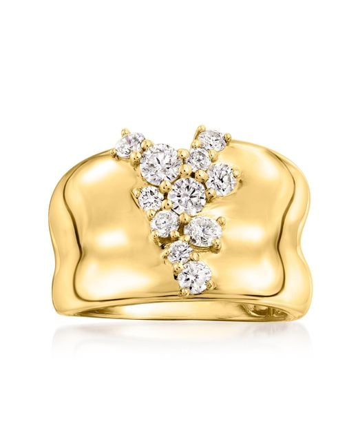 Ross-Simons Metallic Scattered-Diamond Ring