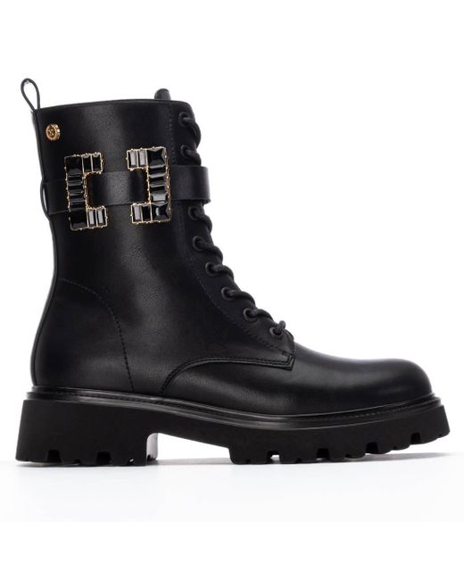Xti Black Combat Booties By