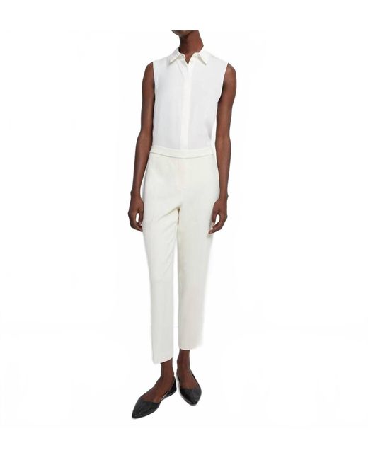 Theory White Treeca Pull On Pant
