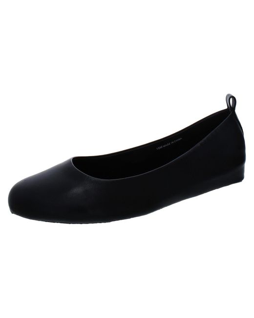 Andre Assous Black Nalah Leather Slip-on Ballet Flats