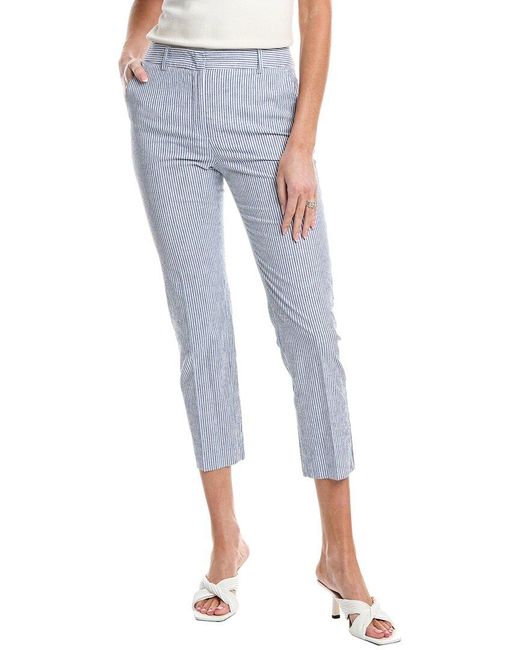 Weekend by Maxmara Blue Starlet Linen-Blend Trouser
