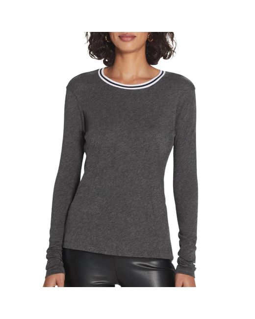 Goldie Gray Long Sleeve Tipped Ringer Tee