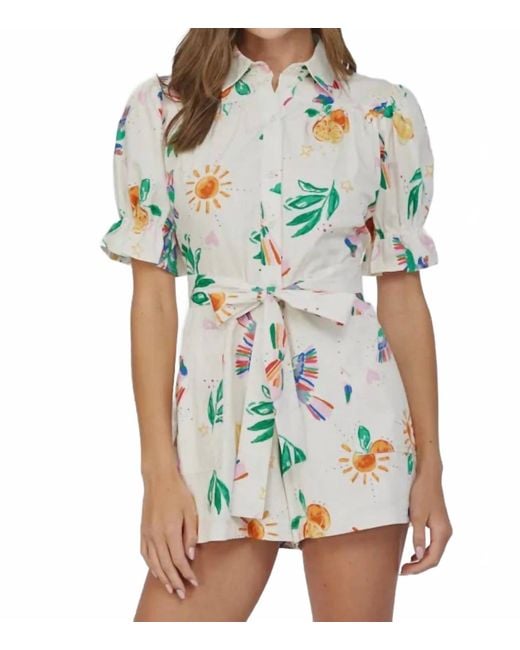 Fate Green Sunny Zest Romper