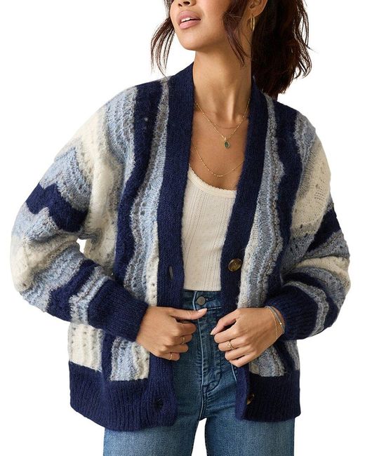 Faherty Brand Blue Freeride Cardigan