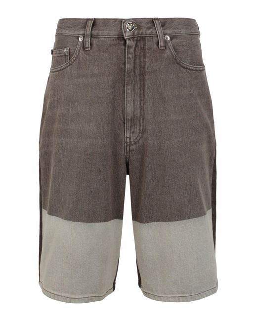 Off-White c/o Virgil Abloh Gray Diag-pocket Denim Shorts for men