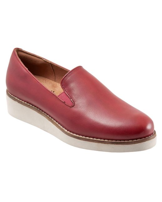 Softwalk® Red Whistle Pebbled Slip On Flatform Shoes