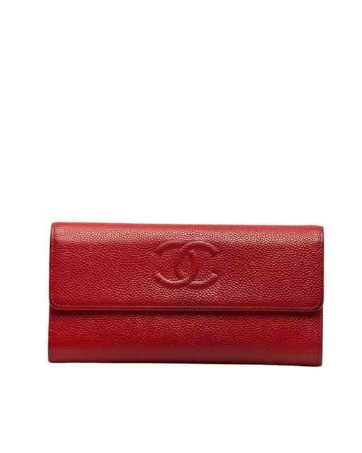 Chanel Red Leather Wallet (pre-owned)