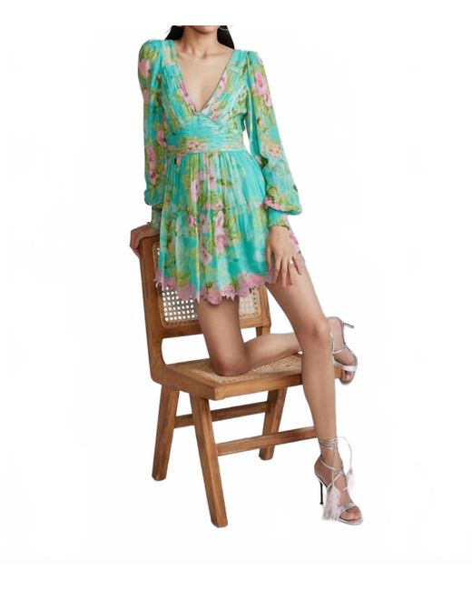 Hemant & Nandita Green Azra Mini Dress