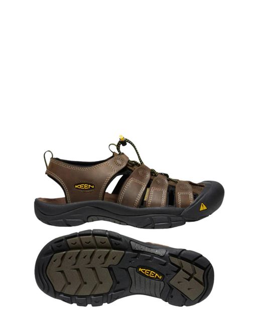 Keen Black Newport Leather Sandals for men