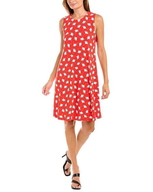 Anne Klein Ginza Shift Dress in Red Lyst