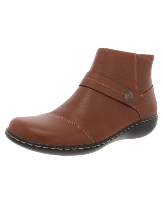 Clarks Ashland Pine Leather Comfort Ankle Boots in Brown Lyst