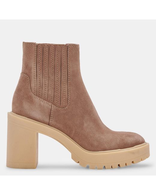Dolce Vita Brown Caster H2o Booties Mushroom Suede
