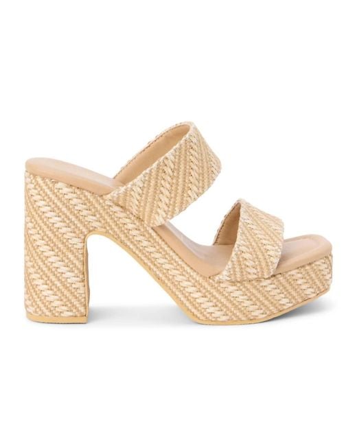 Matisse White Gem Platfrom Heels