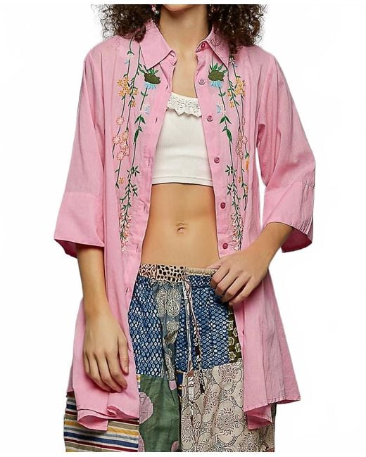 Pol Embroidered Tunic Top