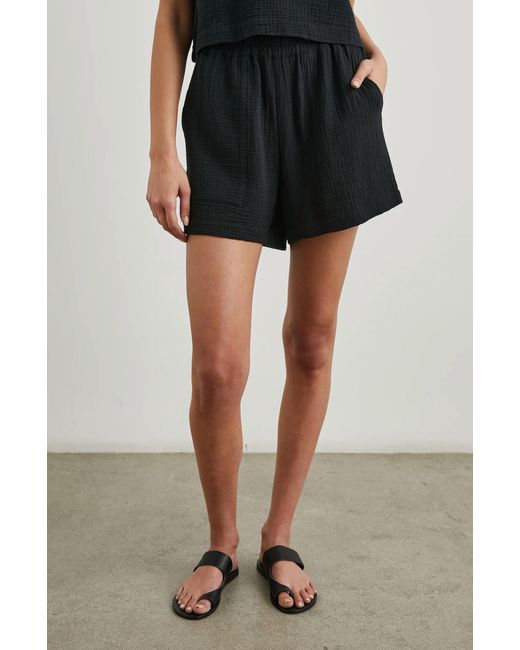 Rails Black Leighton Cotton Short