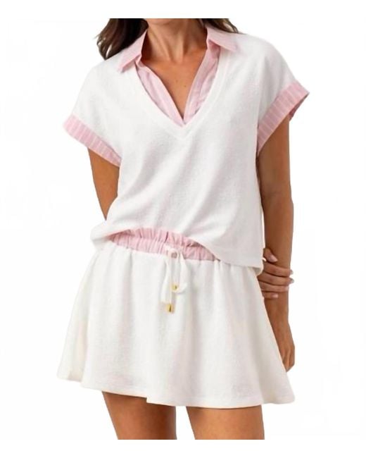 Sundays White Lune Top