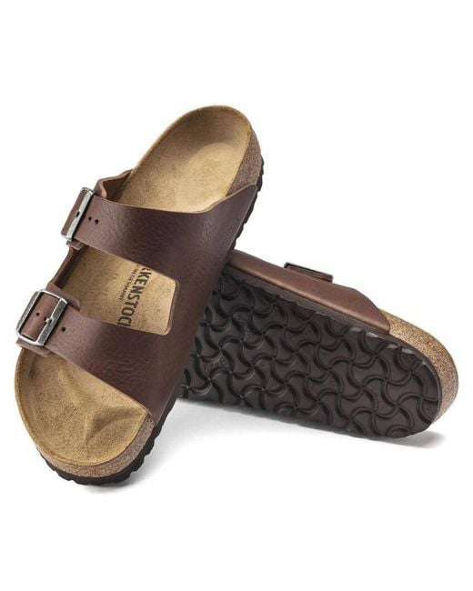 Birkenstock Brown Arizona Roast Hard Foot Bed Sandal for men