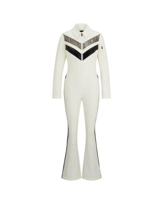 Boss Natural X Perfect Moment Branded Ski Suit With Stripes