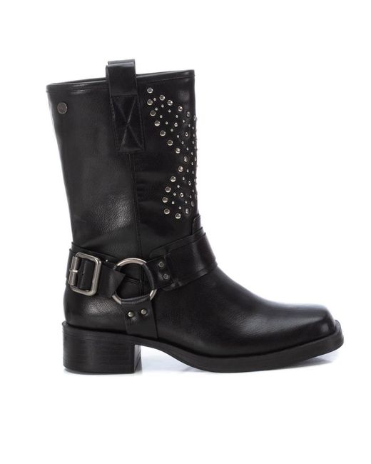 Xti Black Biker Boots By