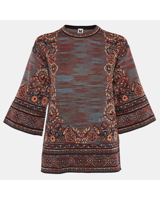 Missoni Brown Patterned Knit Top
