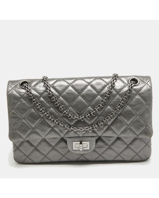 Chanel Gray Quilted Leather 226 Reissue 2.55 Flap Bag