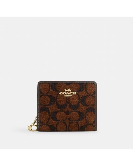 COACH Brown Snap Wallet