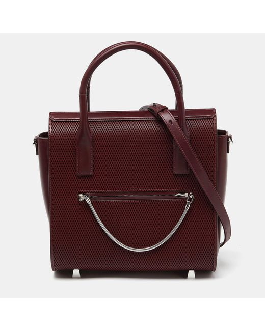 Alexander Wang Purple Burgundy Leather Large Chastity Tote