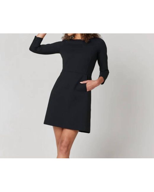 Spanx Black The Perfect A-line 3/4 Sleeve Dress