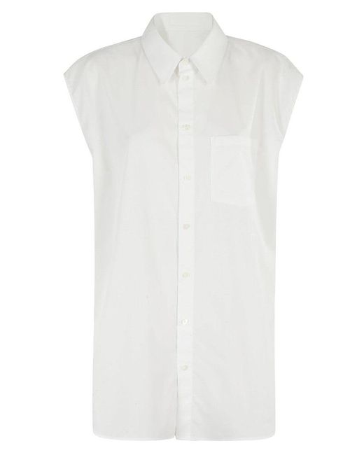 Helmut Lang White Oversized Sl Os Shirt