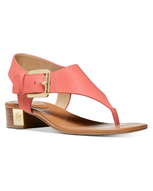 MICHAEL Michael Kors Pink Leather T-strap T-strap Sandals