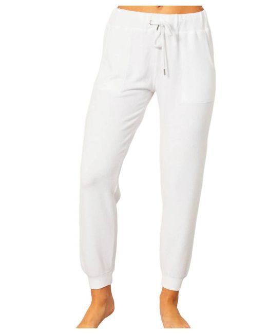 French Kyss White Solid Jogger Pants