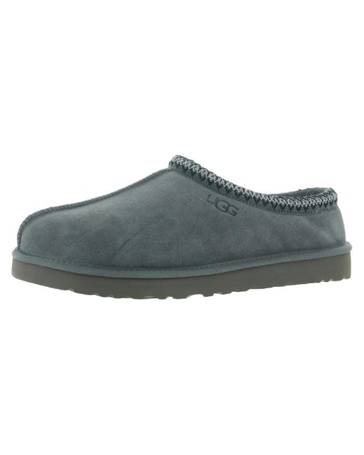 UGG Tasman Suede Slip On Sheepskin Slippers in Gray for Men Lyst