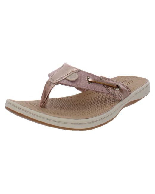 Sperry Top-Sider Multicolor Seafish Leather Flat Thong Sandals